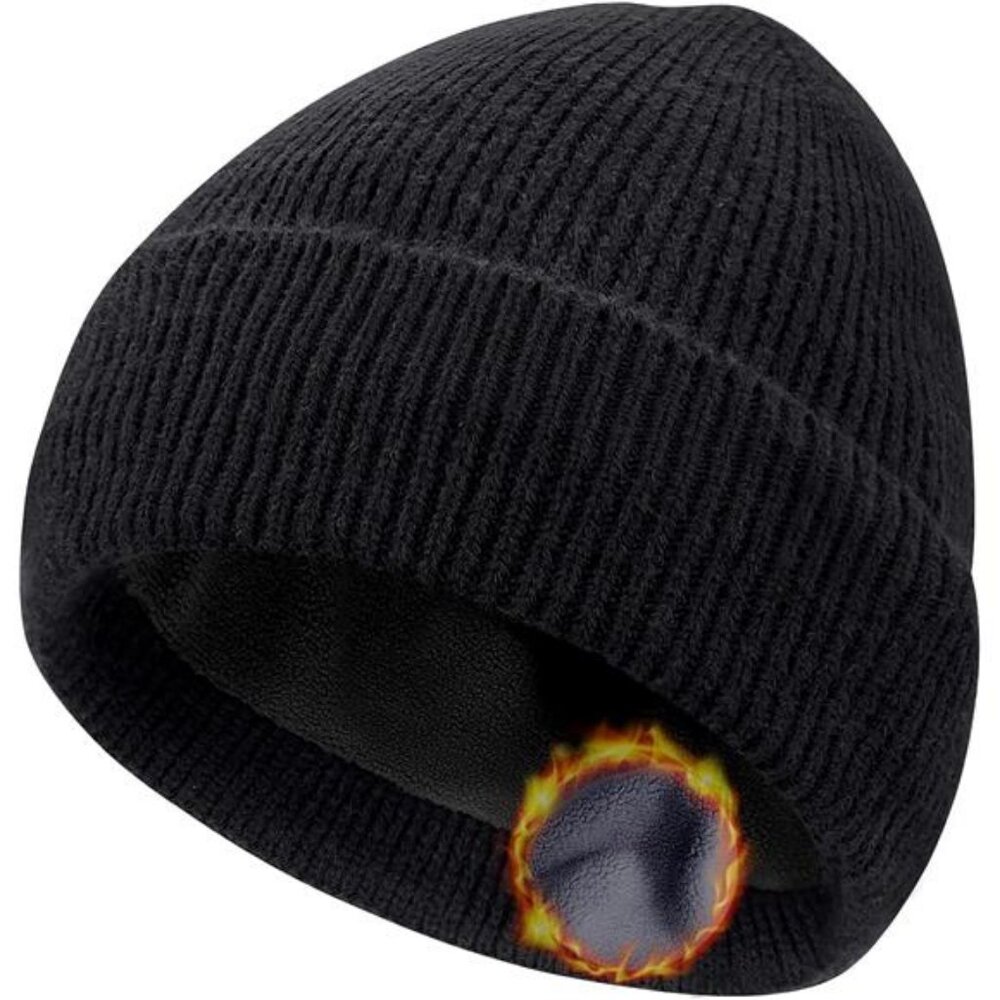 Winter Beanie Hats for Women Men Fleece Slouchy Knit Thick Beanies Warm Thermal - Picture 1 of 7